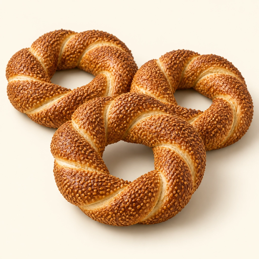 Dondurulmuş Çift Burgulu Simit